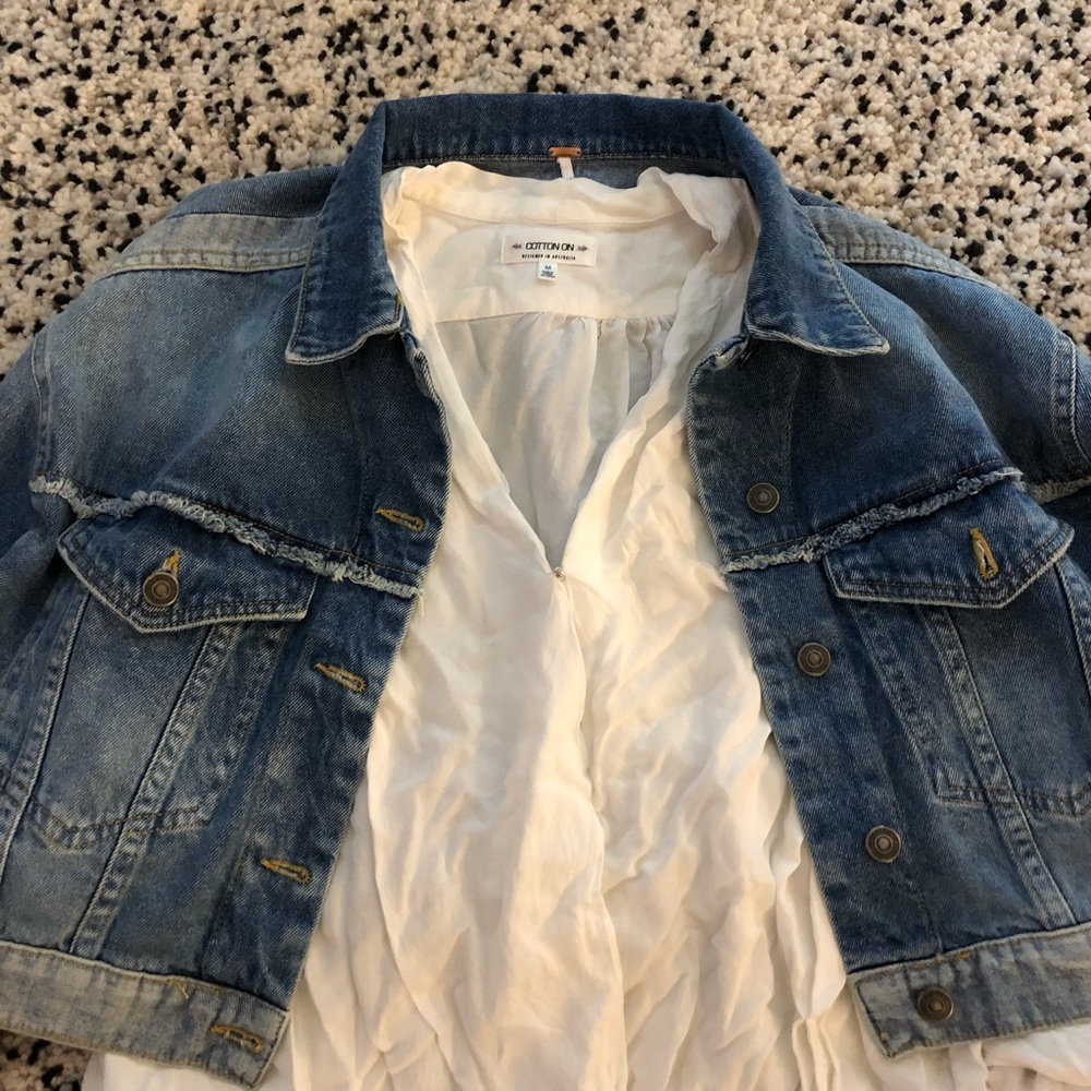 White high low blouse